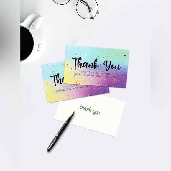 NEW … 50 Colorful “Thank You” Cards - Picture 2 of 5